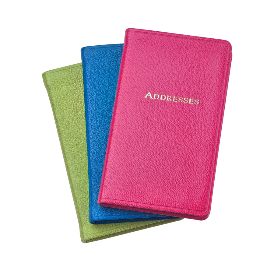 5" Goatskin Leather Address Book