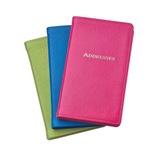 5" Goatskin Leather Address Book