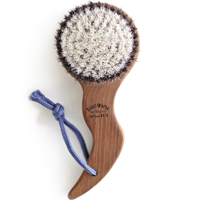 Shoji Works Short Handle Body Brush - Soft - ash handle