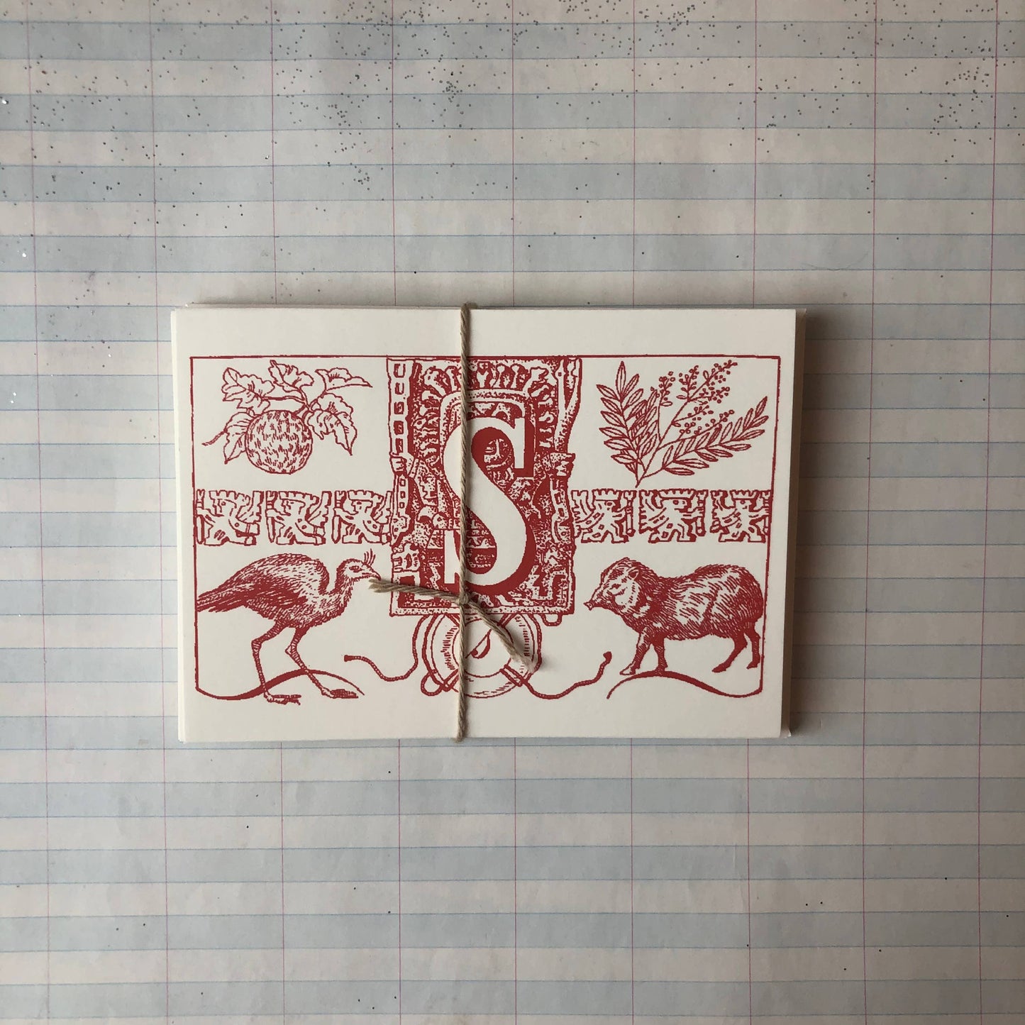 {Parcel} Spanish Monogram Notecards :: S