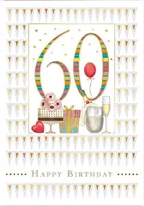 Big 60 Cake & Cocktails Birthday Card