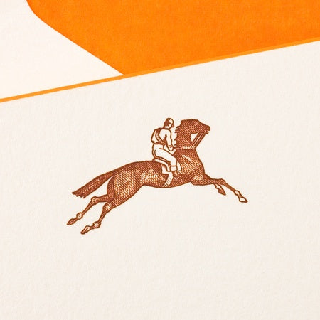 Dark Brown Equestrian Note Cards - Box of 10