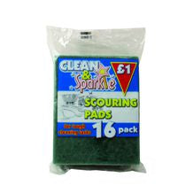 Clean&sparkle Scouring Pads 10x10's
