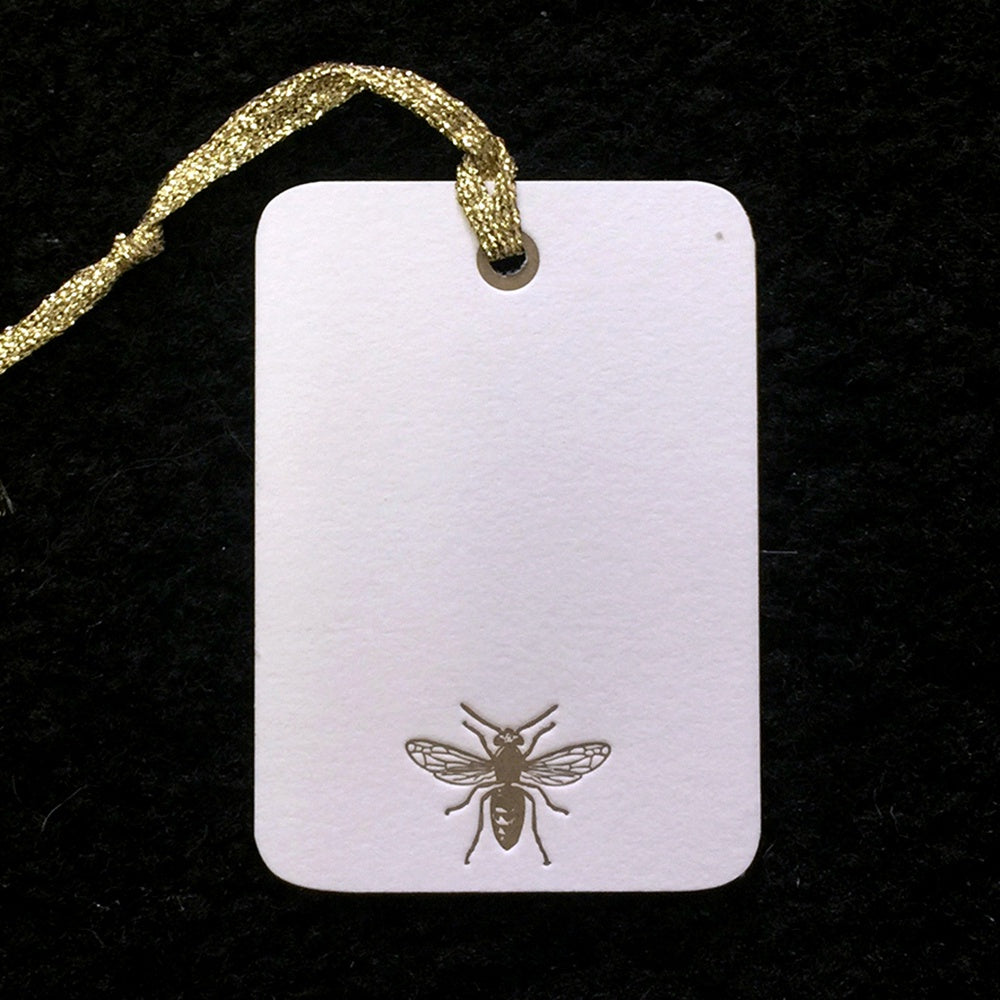 Gold Bee Gift Tags - Set of 10