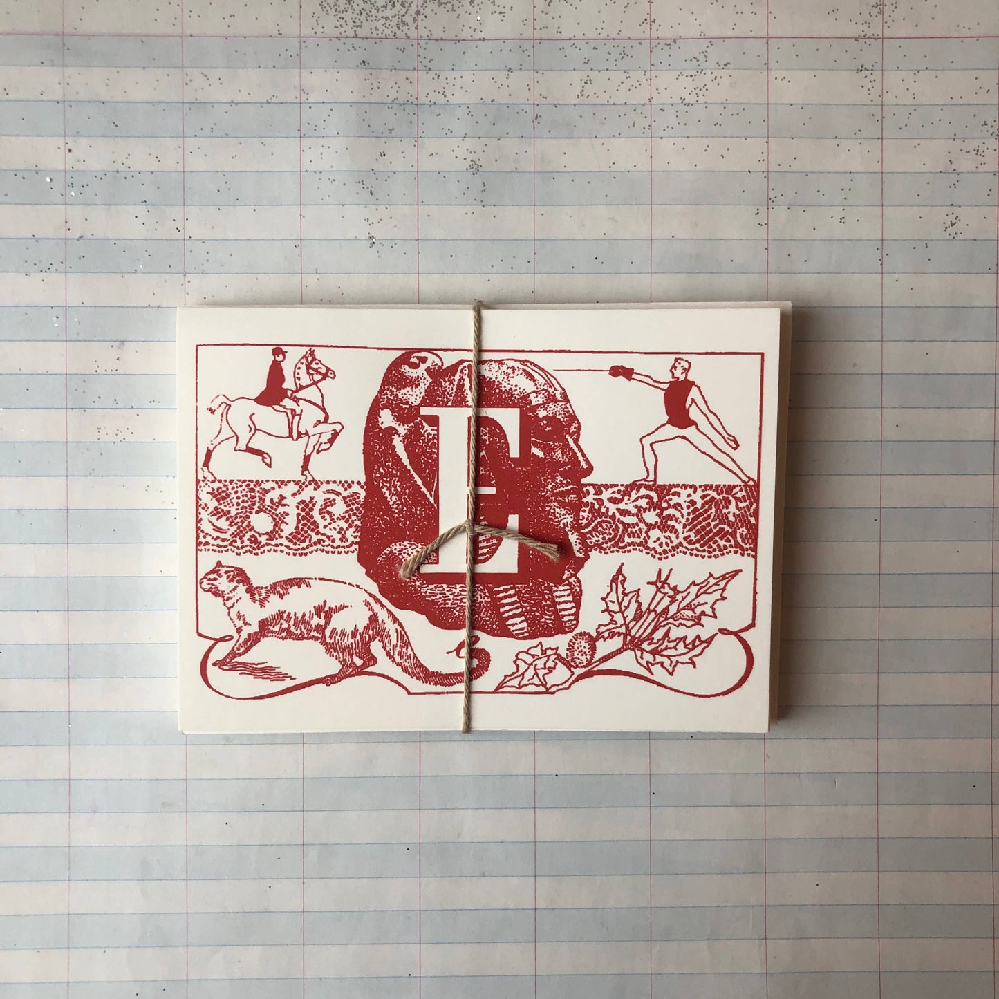 {Parcel} Spanish Monogram Notecards :: E