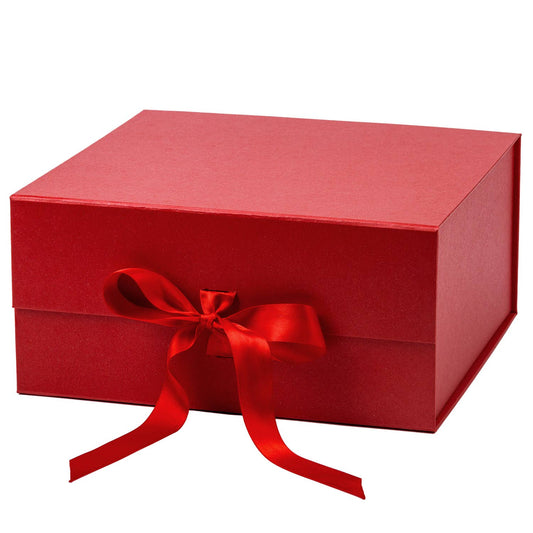 {Wrapaholic} Magnetic Closure Box with Satin Ribbon :: Red