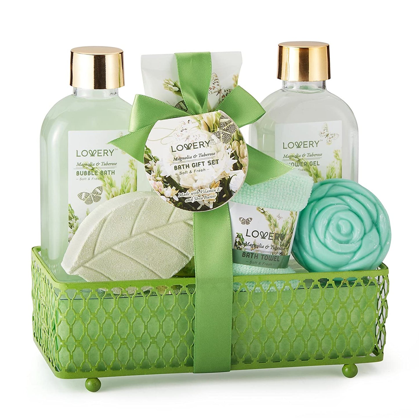 Magnolia and Tuberose Home Spa Kit - 7Pc Body Care Set