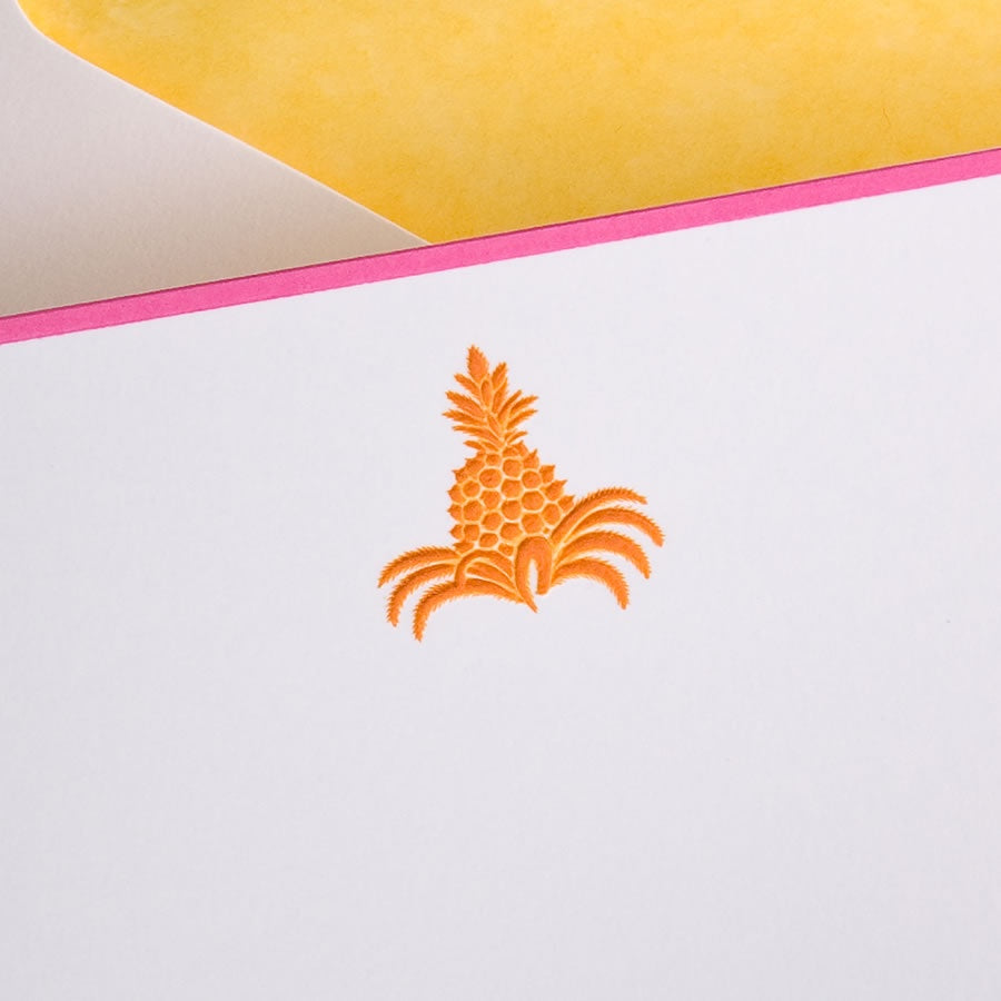 Orange Pineapple Note Cards - Box of 10