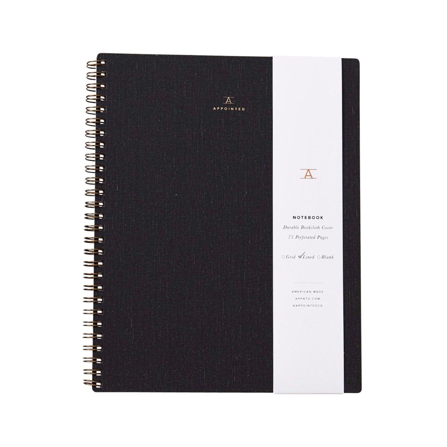 Appointed Charcoal Grey Notebook