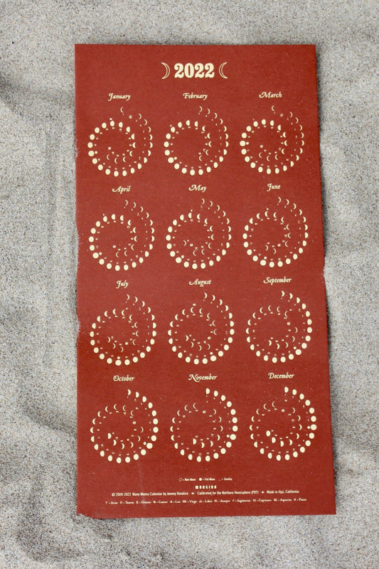 2022 Clay Many Moons Calendar