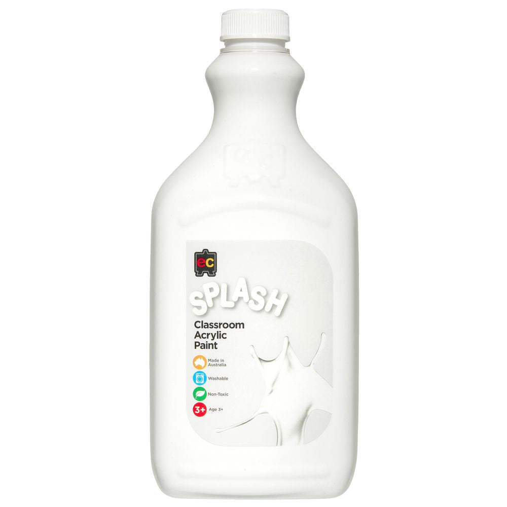 Edvantage - Splash Classroom Acrylic Paint 2Ltr - Snowball White