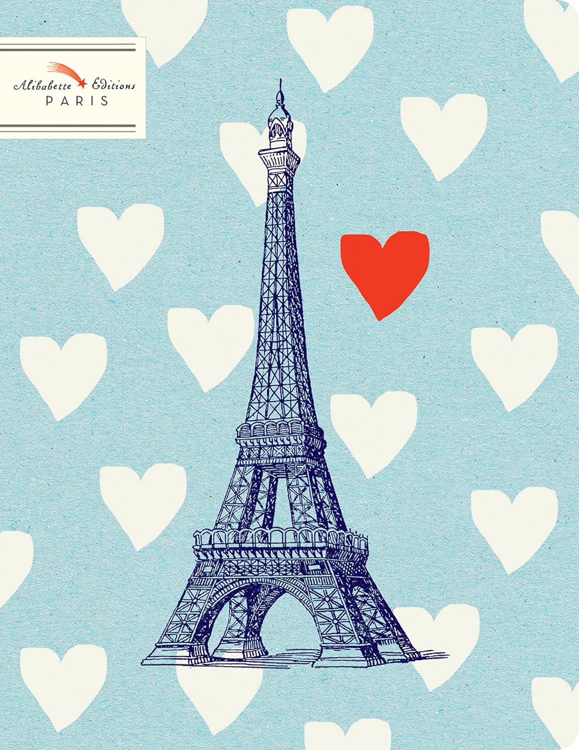 {Ingram} Alibabette Editions Paris Notebook :: Eiffel Tower Hearts