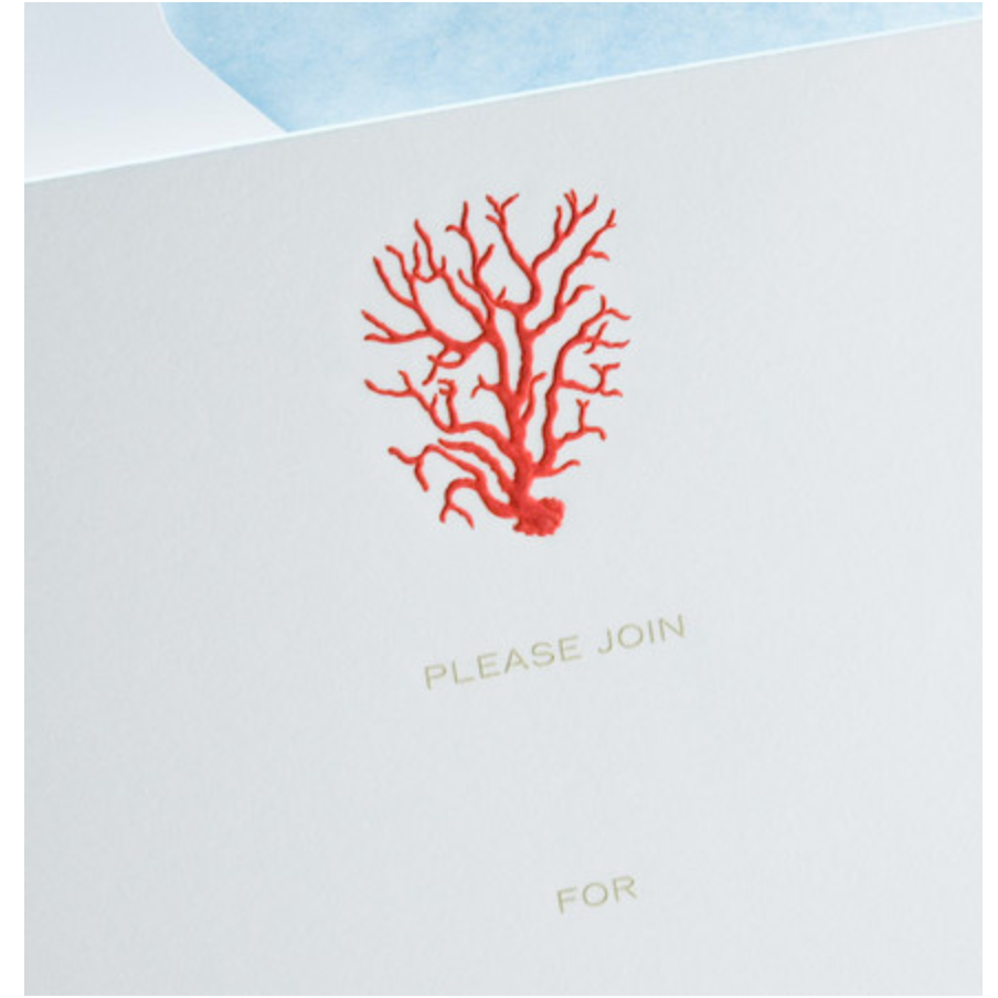 Fill In Invitations - Coral