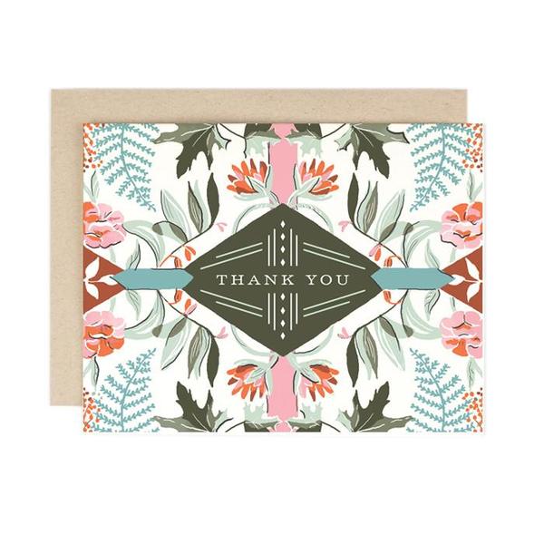 {Amy Heitman} Geo Floral Thank You Notes :: Set of 8