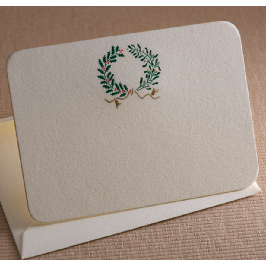 Gift Enclosure - Holly and Mistletoe Wreath