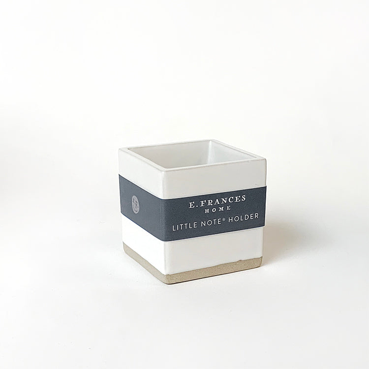 {E. Frances Paper} Ceramic Little Note Holder :: Classic White