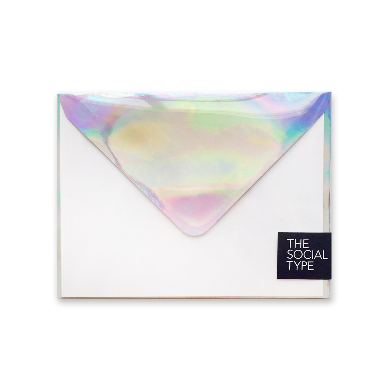 {The Social Type} Hologram Notecards :: Silver :: Set of 10