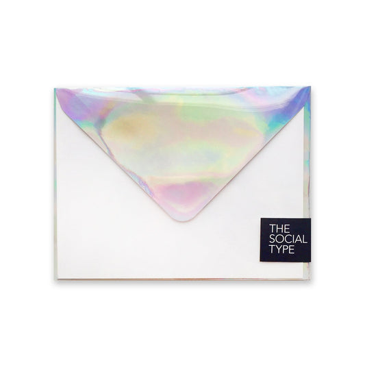 {The Social Type} Hologram Notecards :: Silver :: Set of 10