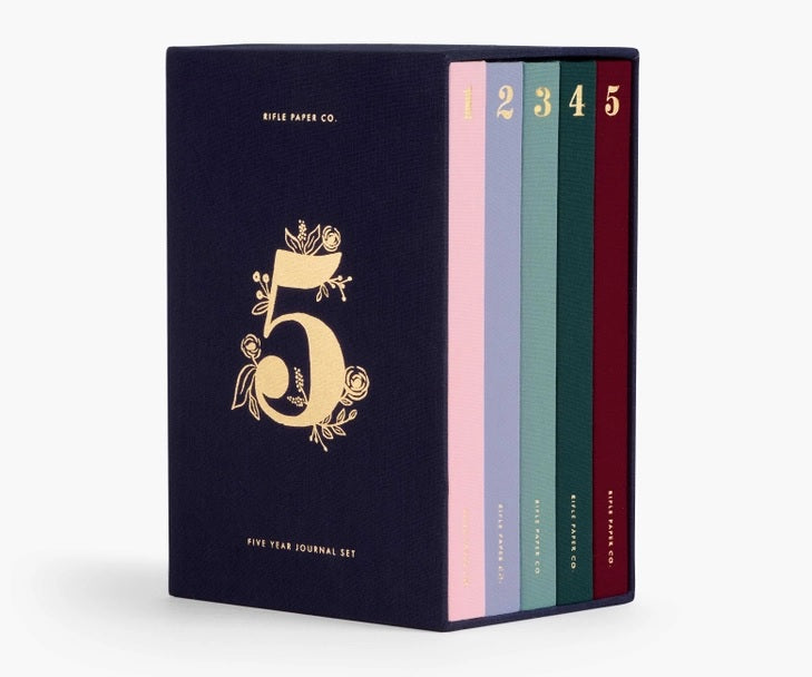 {Rifle Paper Co.} Hardcover Five Year Keepsake Journals :: Set of 5