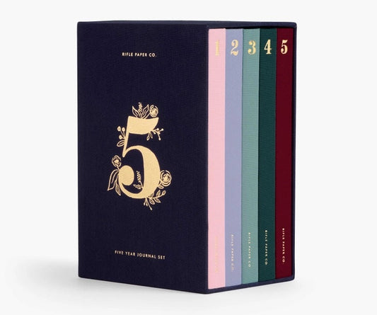 {Rifle Paper Co.} Hardcover Five Year Keepsake Journals :: Set of 5
