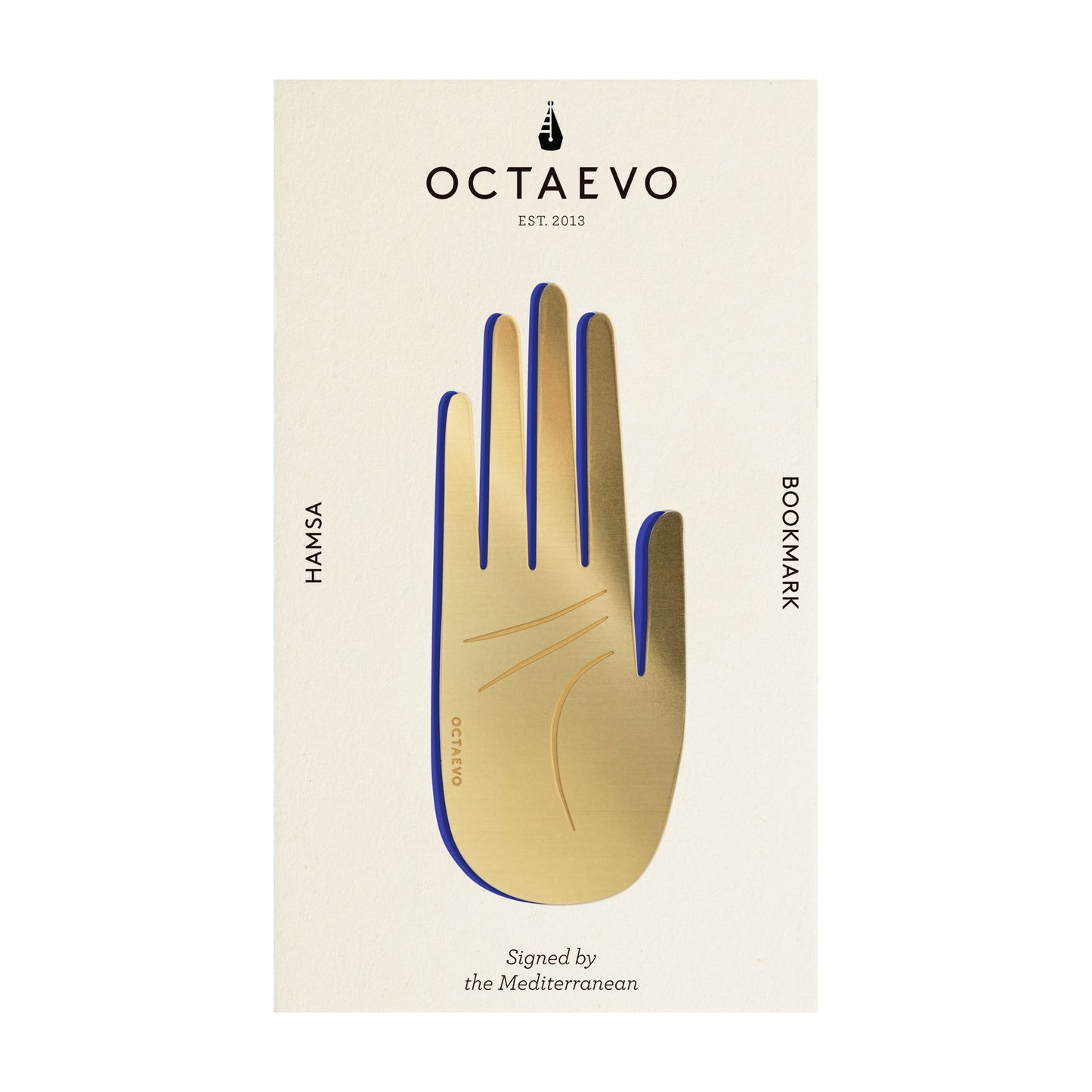 Octaevo Brass Hamsa Bookmark