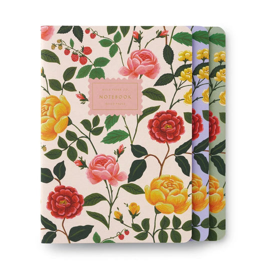 {Rifle Paper Co.} Stitched Notebooks :: Roses :: Set of 3