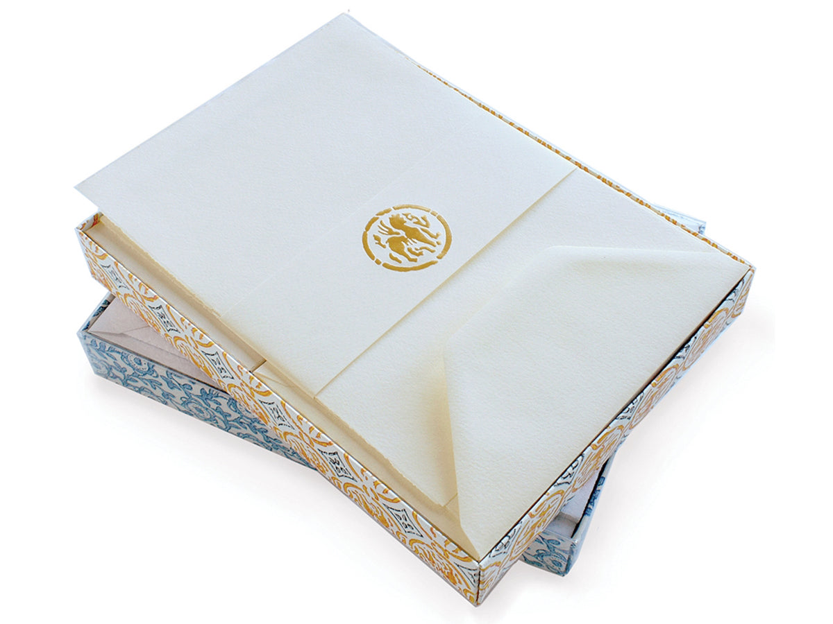 Deckle Edge Letter Set, Cream, Set of 10