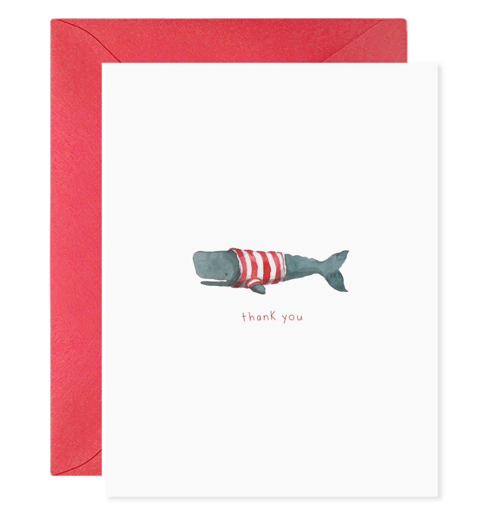 {E. Frances Paper} Whale Thank You Notes :: Set of 8