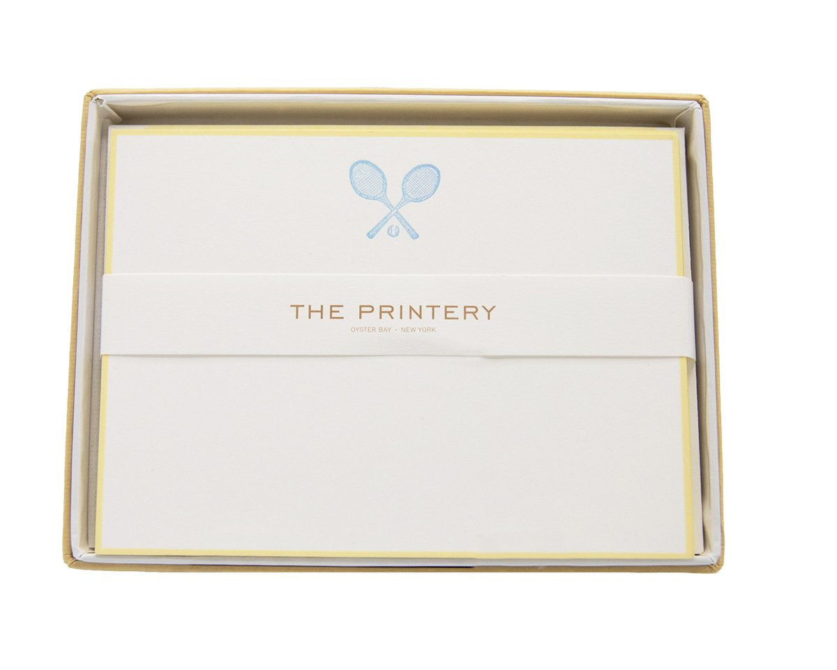 Tennis Racquets Note Cards - Box of 10