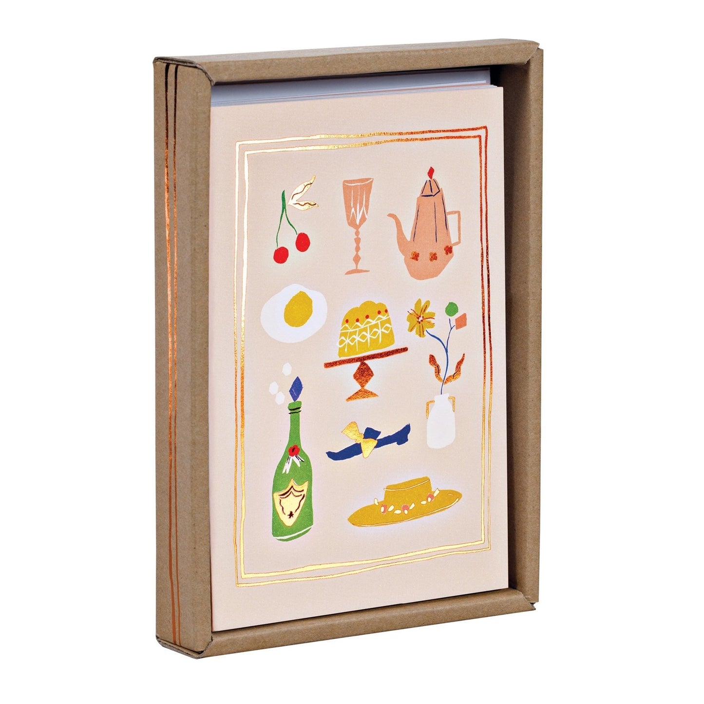 {teNeues} Boxed Luxe Foil Notecards :: Sunday Brunch :: Set of 10