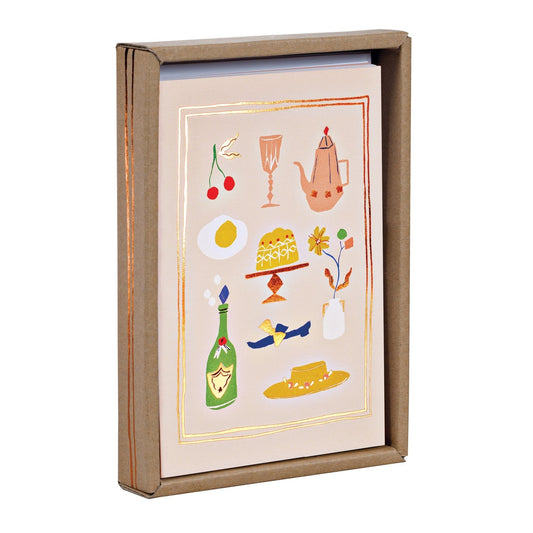 {teNeues} Boxed Luxe Foil Notecards :: Sunday Brunch :: Set of 10