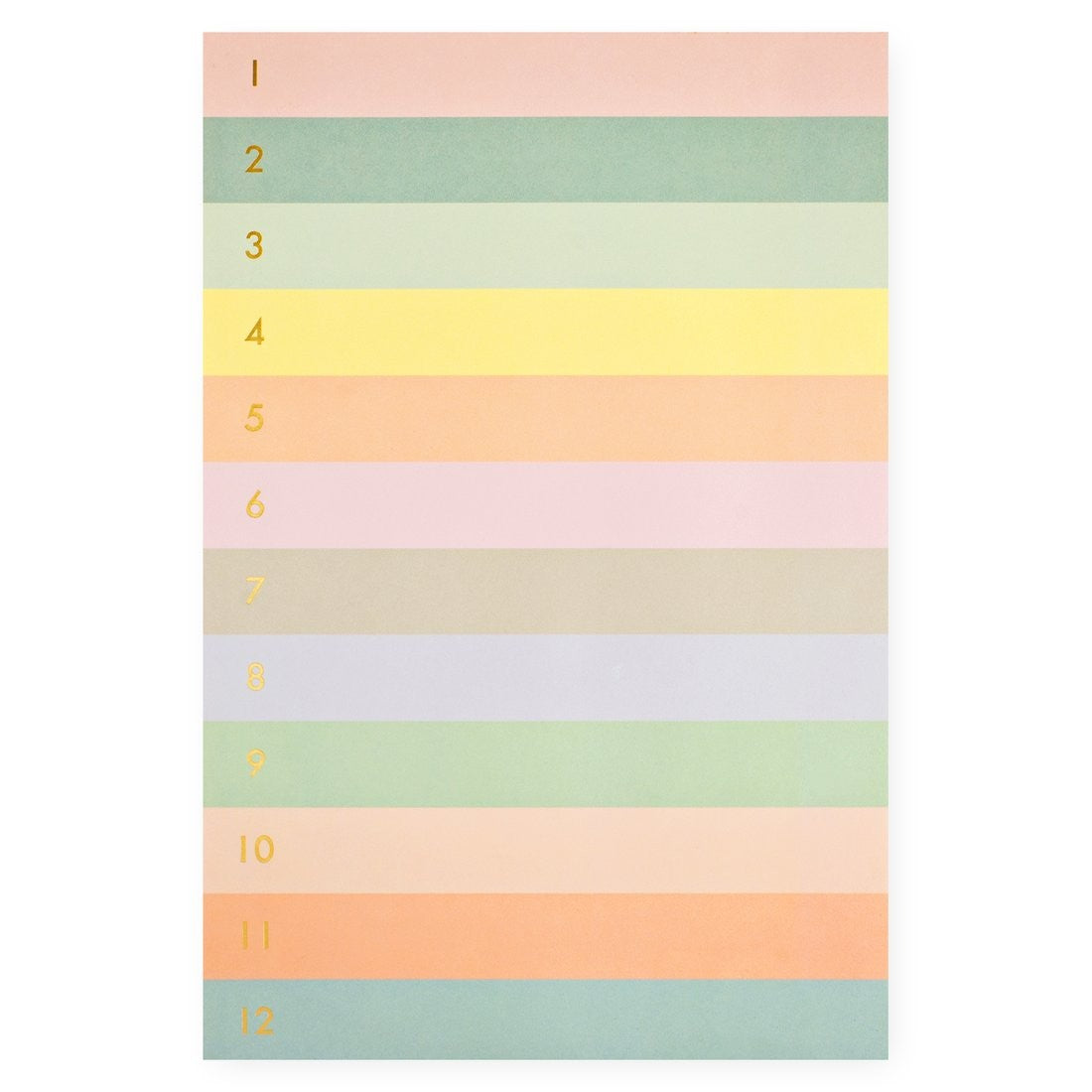 {Rifle Paper Co.} Large Memo Notepad :: Numbered Color Block