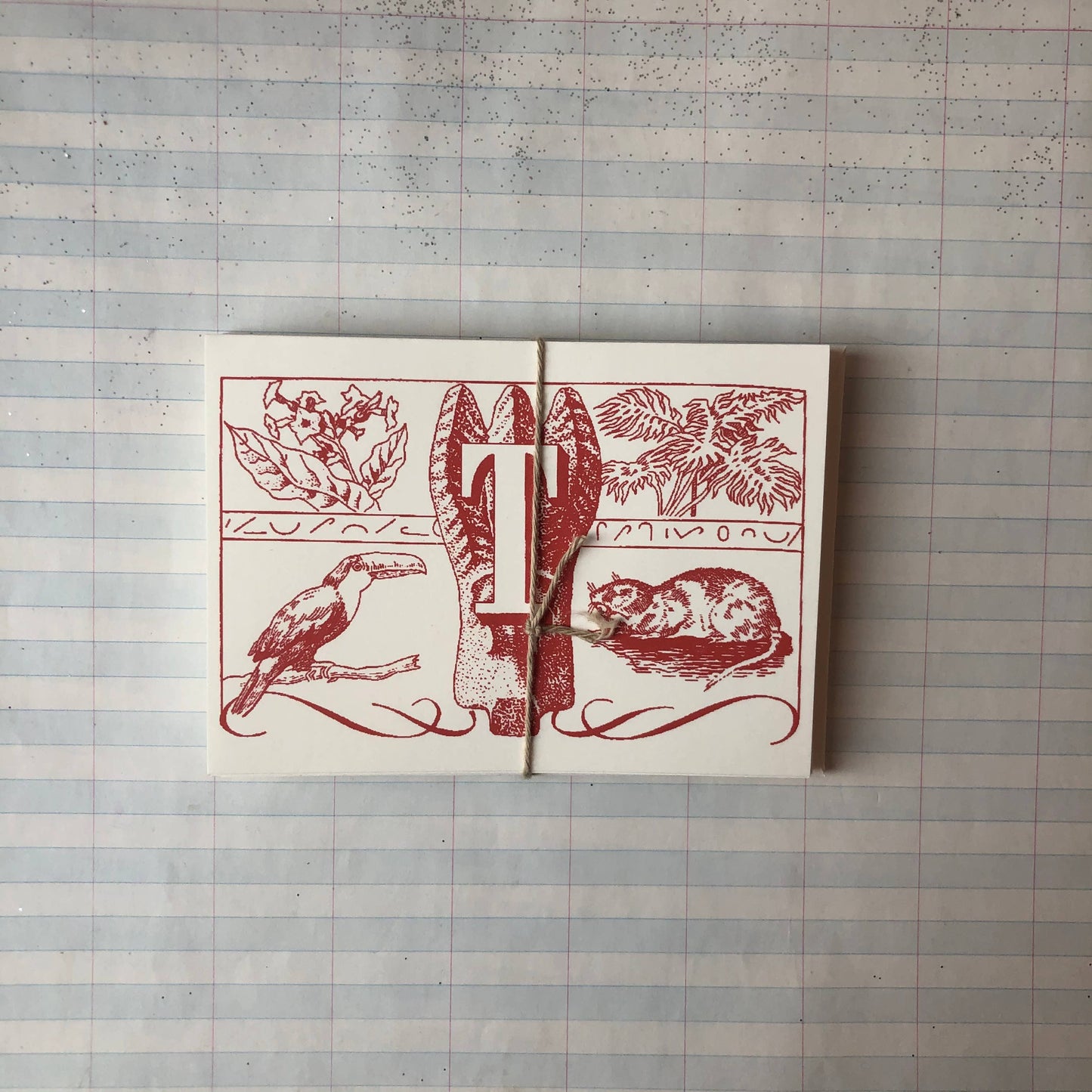 {Parcel} Spanish Monogram Notecards :: T