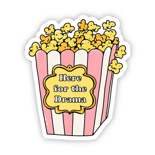 'Here For The Drama' Vinyl Sticker