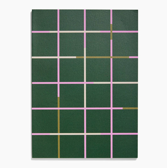 {Poketo} Object Notebook :: Dark Green Grid