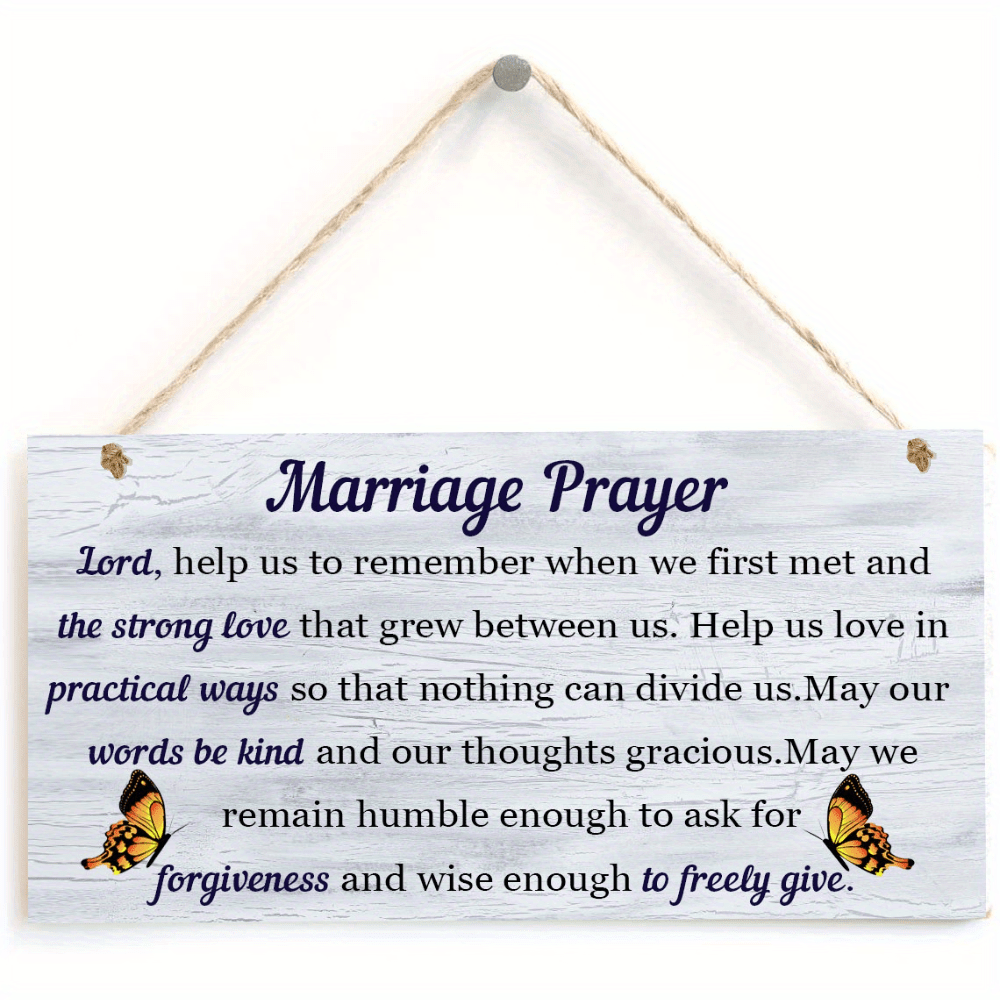 Lord, Help Us Remember Our Love: Marriage Prayer Wood Plaque Wall Hanging Decor