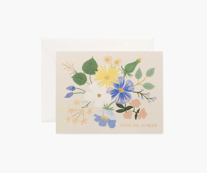 {Rifle Paper Co.} Boxed Notecards :: Garden Party Blue Thank You :: Set of 8