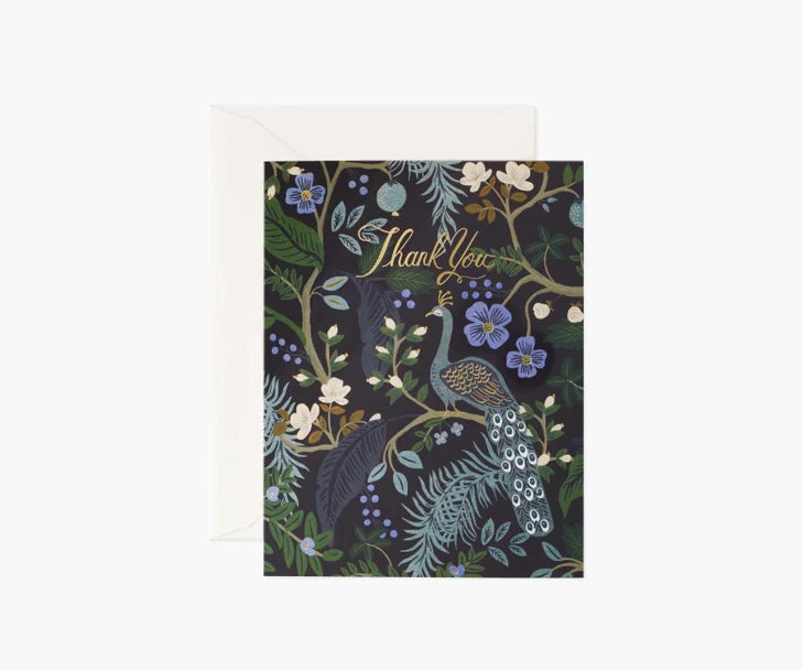 {Rifle Paper Co.} Boxed Notecards :: Peacock Thank You :: Set of 8