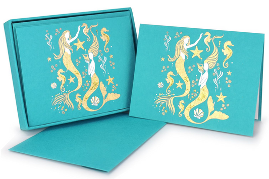 {Vivid Wrap} Mermaid Notecards :: Set of 8