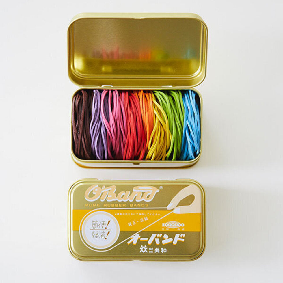 {Kiyowa} Classic O'Band Rubberbands :: Assorted Colors :: Tin of ~200