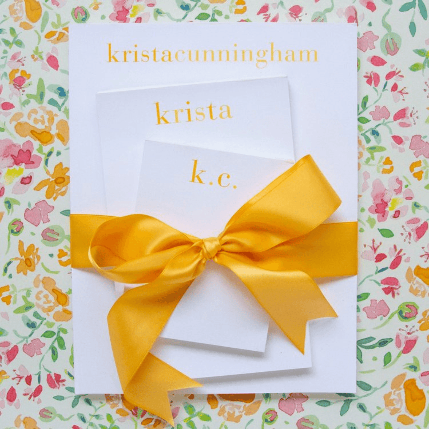 Set of Shaded Yellows Personalized Notepads