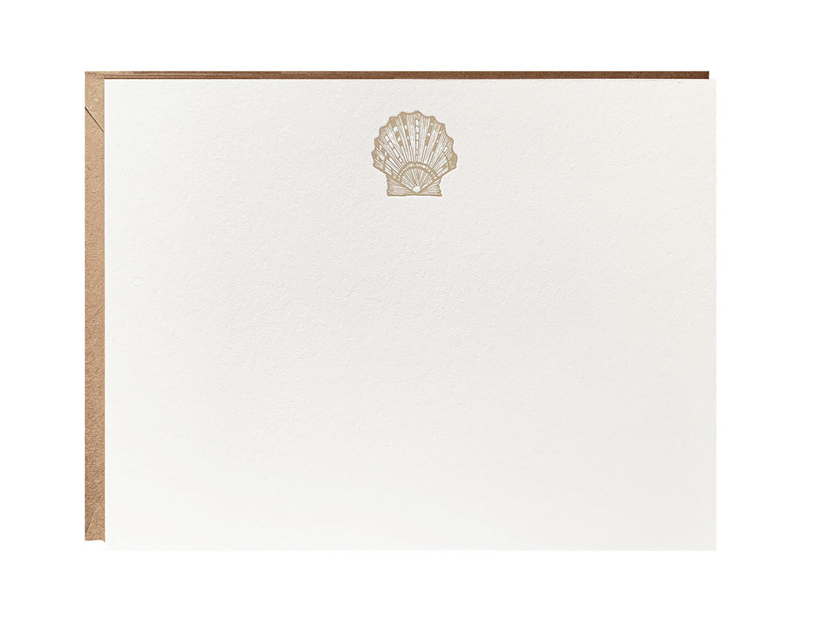 Seashell Flat Stationery Set