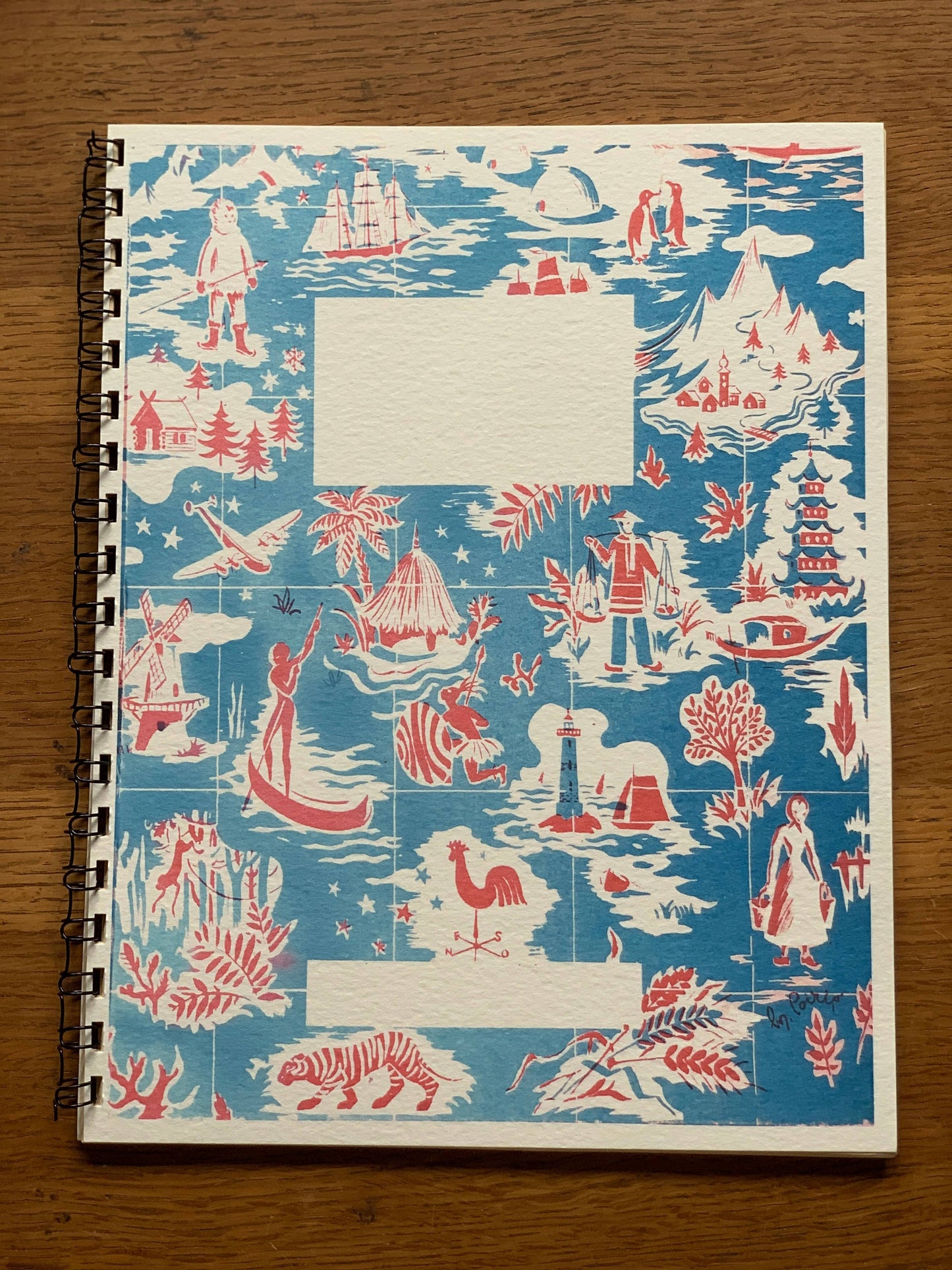 {Parcel} French Storybook Notebook :: Red and Blue