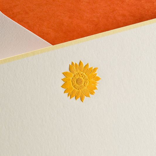 Yellow Sunflower Note Cards - Box of 10