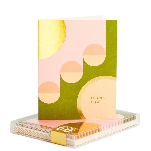 {Snow & Graham} Thank You Notecards :: Girly Geo :: Set of 8