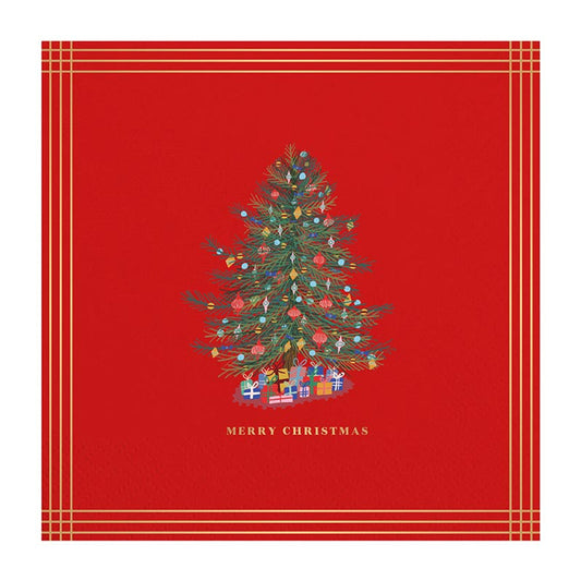 Cocktail Napkin Foil- Tree Traditional