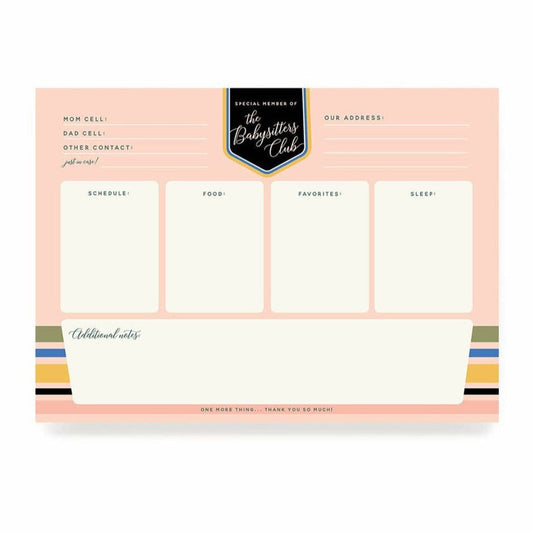 Babysitters Club Notepad