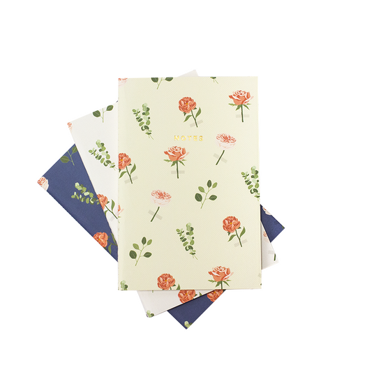 {Hadron Epoch Design Studio} Soft Bound Notebook :: Mini :: Roses :: Set of 3