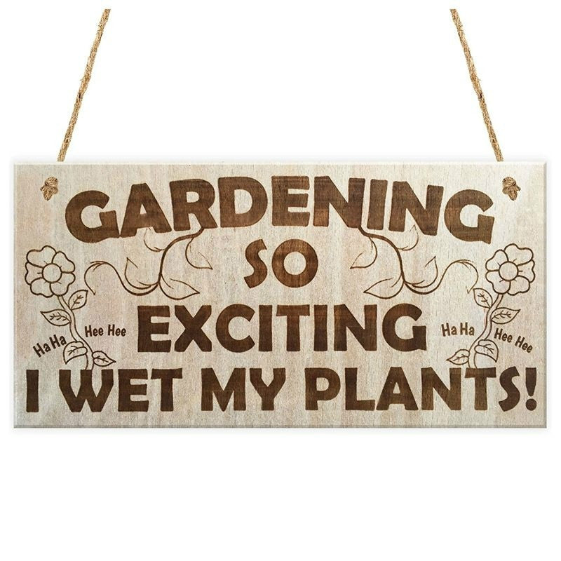 Grandma & Grandpa's Garden: Add a Touch of Humor with this Funny Wetting Pants Plaque!