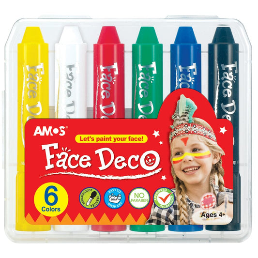 Amos 6pk Face Deco Facepaint Set